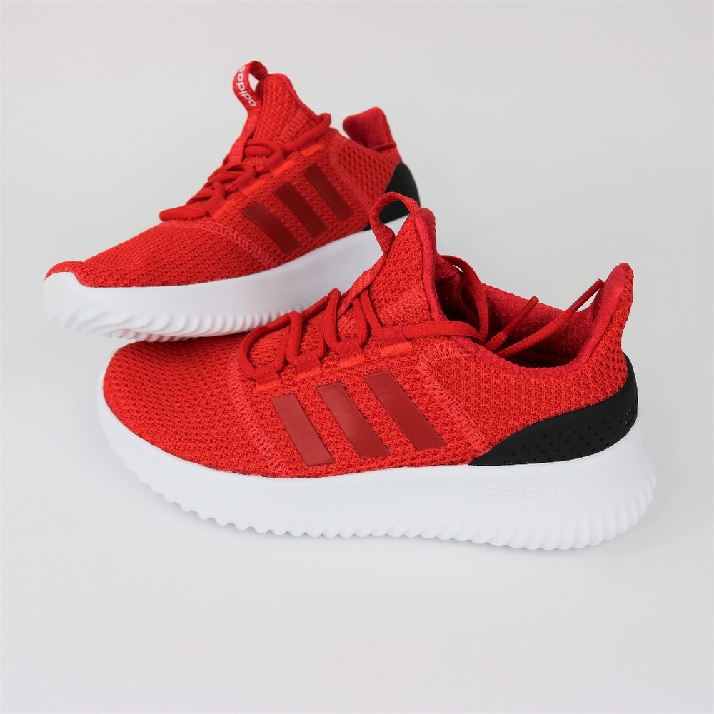 Adidas Cloudfoam Youth Unisex Red Sneakers Size 4